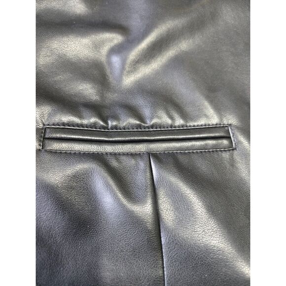 Bagatelle Collection Women's Black Faux Leather Wide Leg Pants Size XL NWT - Picture 5 of 13